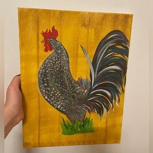 Hand Painted Rooster 🐓 Painting 🖼️